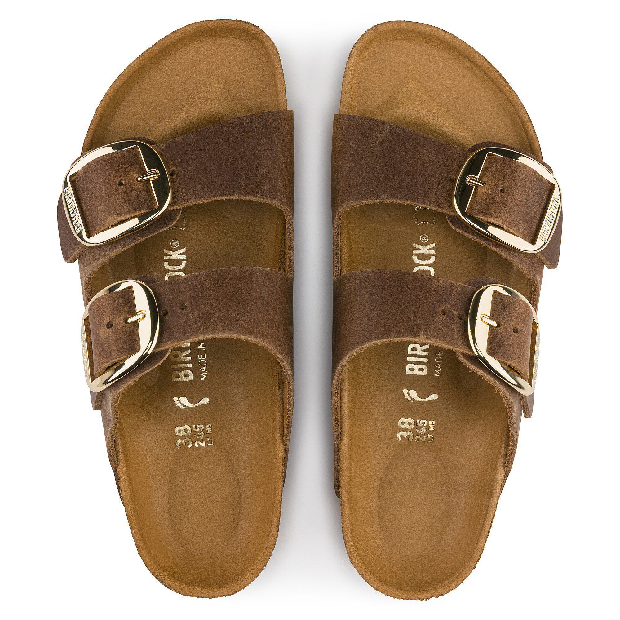 BIRKENSTOCK LTHR ARIZONA BIG BUCKLE (1011072) LEOI COGNAC REGULAR