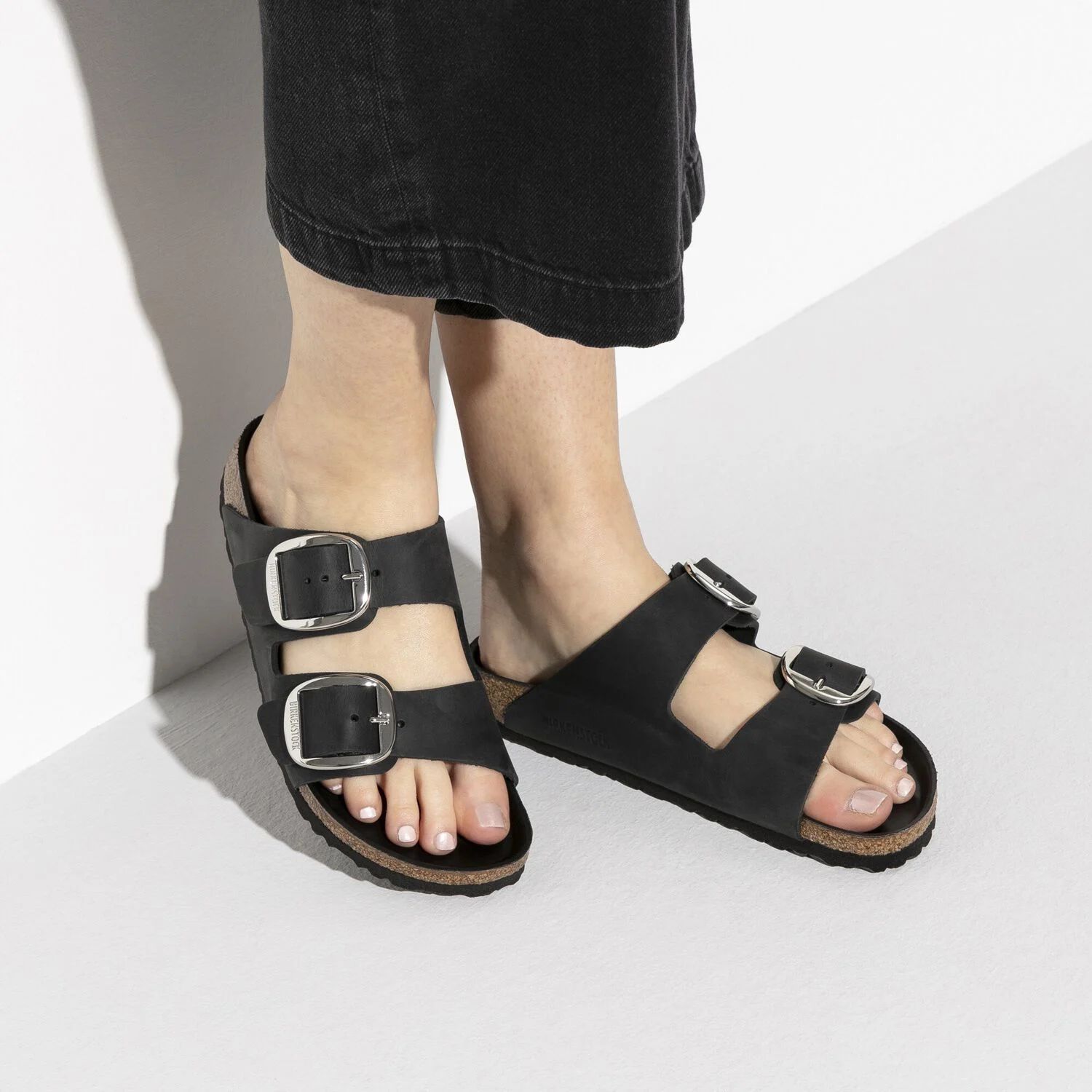 BIRKENSTOCK LTHR ARIZONA BIG BUCKLE (1011074) LEOI BLACK REGULAR
