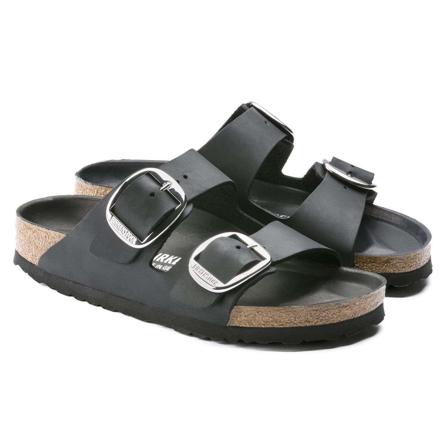 BIRKENSTOCK LTHR ARIZONA BIG BUCKLE (1011074) LEOI BLACK REGULAR