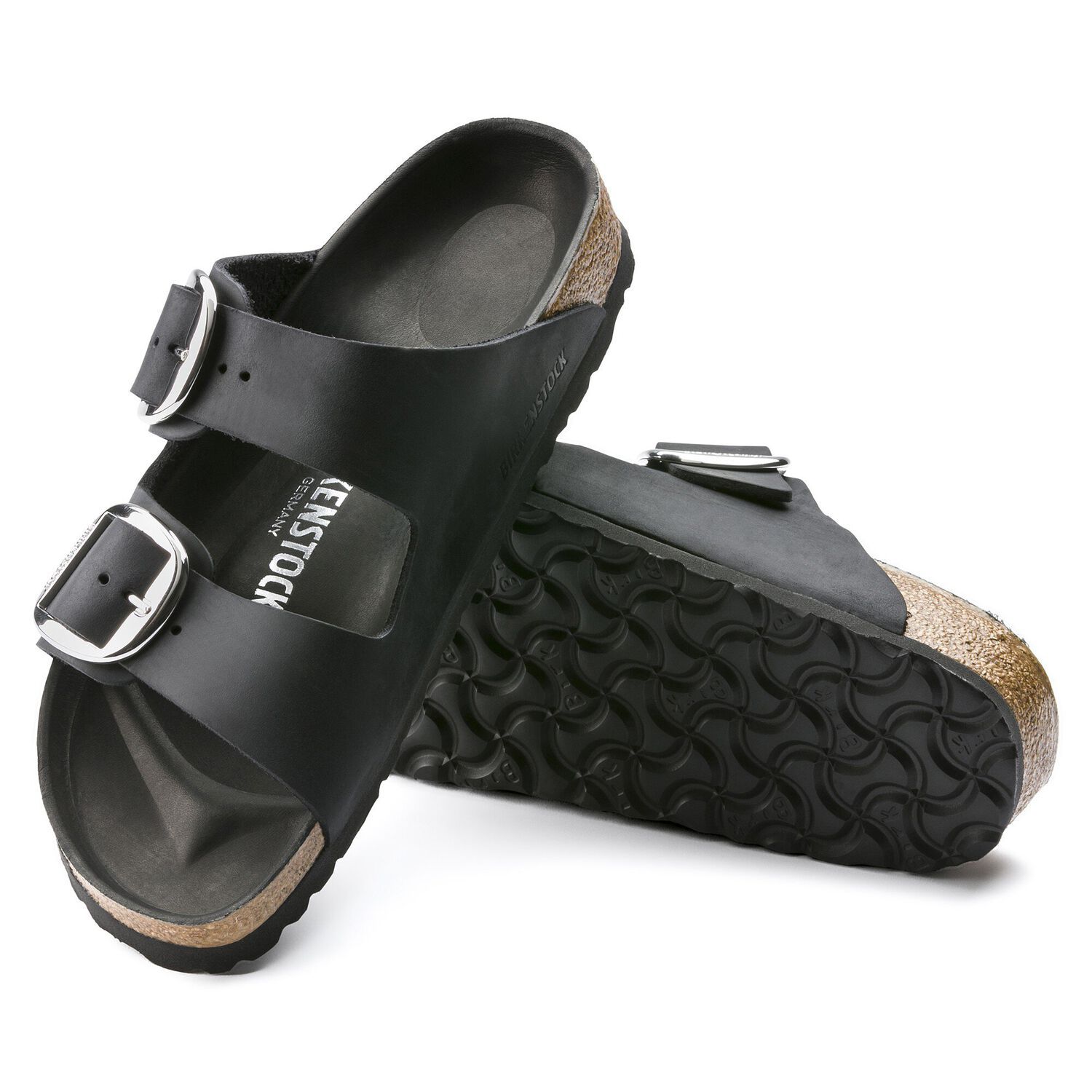 BIRKENSTOCK LTHR ARIZONA BIG BUCKLE (1011074) LEOI BLACK REGULAR