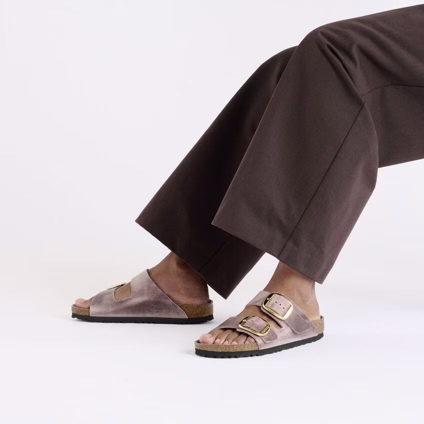 BIRKENSTOCK LEATHER ARIZONA BIG BUCKLE LEOI LAVENTER HEX (1029267) NARROW