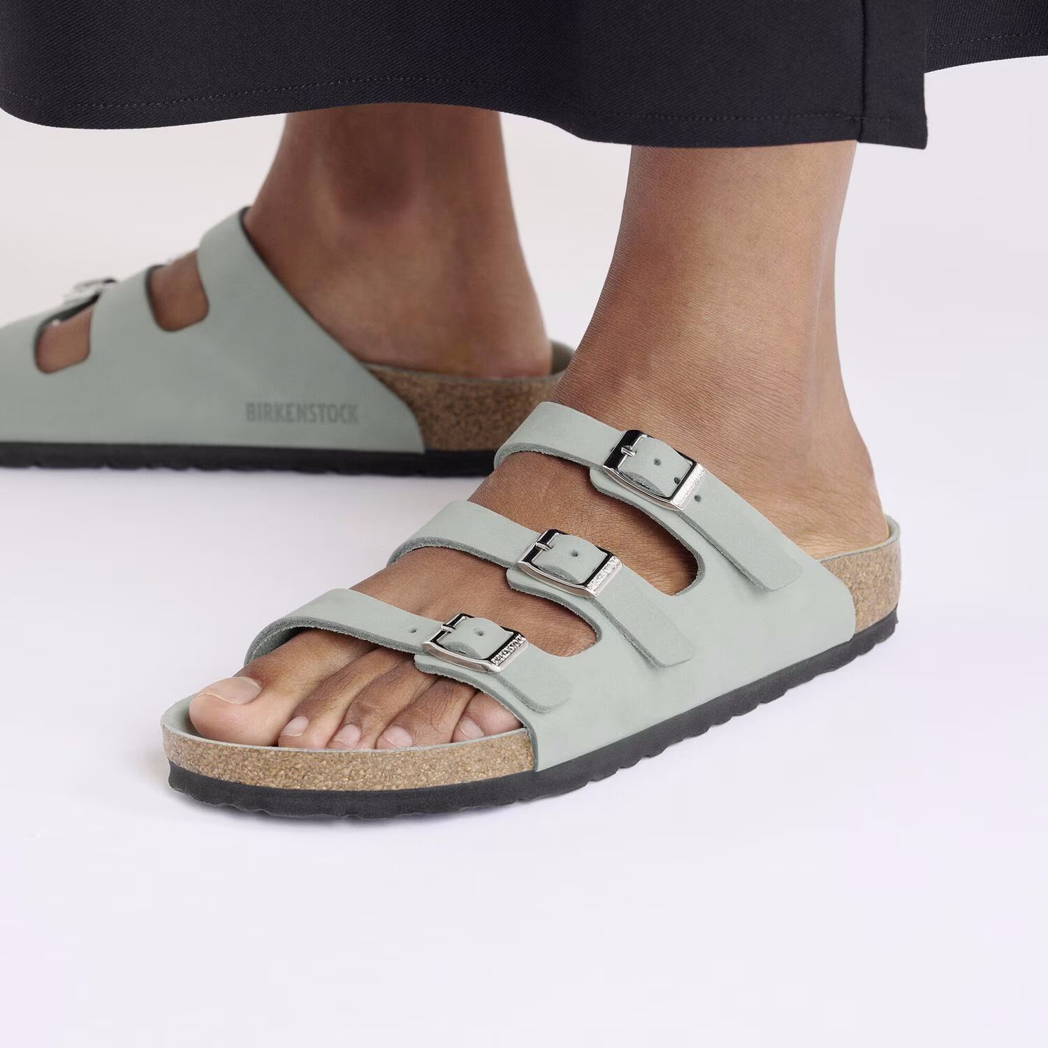 BIRKENSTOCK LTHR FLORIDA  LENB  (1029450) PURE SAGE HEX