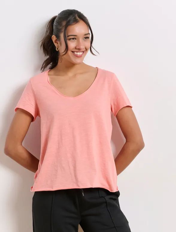 BODYTALK V-NECK TEE (1251-901628-00378)