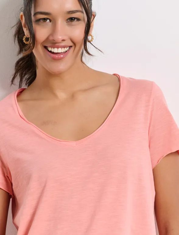 BODYTALK V-NECK TEE (1251-901628-00378)