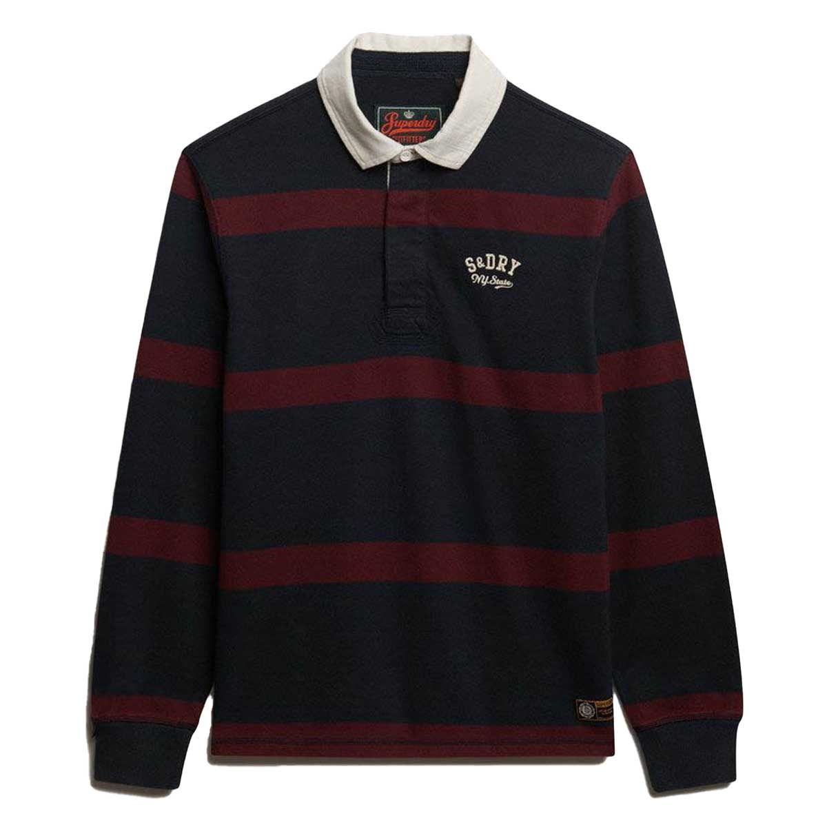 SUPERDRY VINTAGE ATHL STRIPE RUGBY TEE (M6010909A-H7B)
