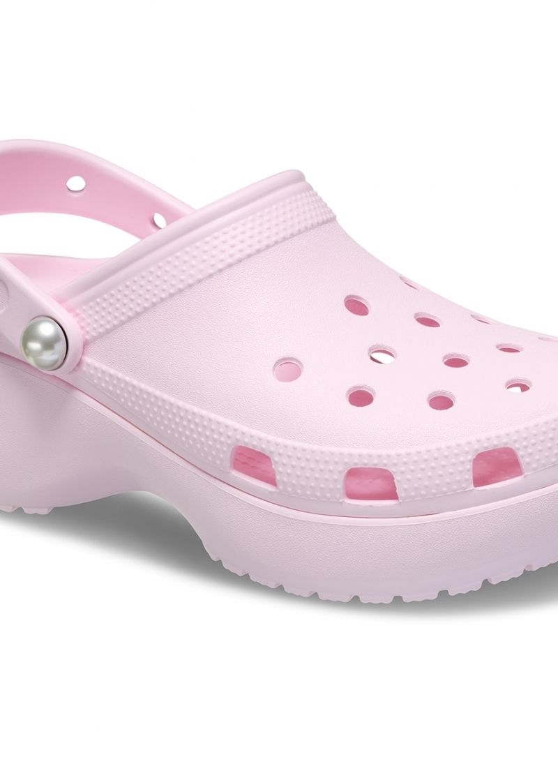 CROCS CLASSIC PLATFORM PEARL CLOG (211231-6ZW) PINK MILK