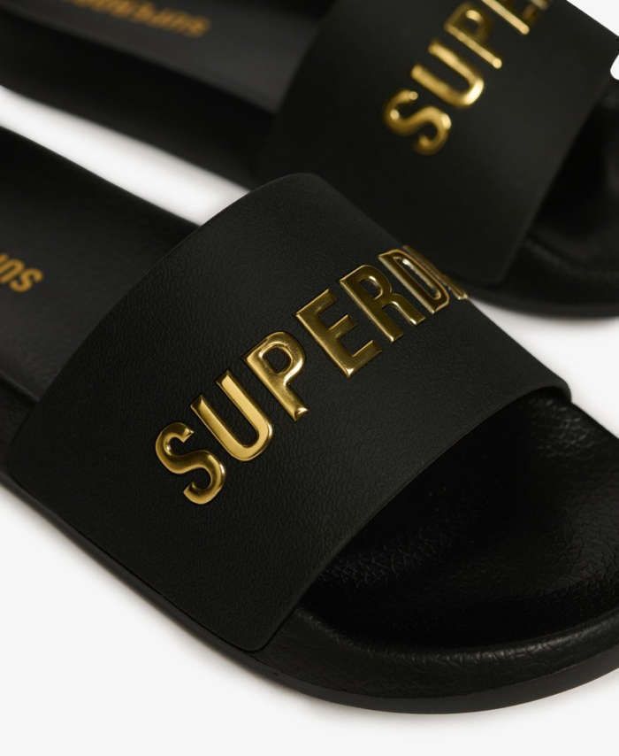 SUPERDRY LUXE LOGO POOL SLIDE (WF310243A-18A)