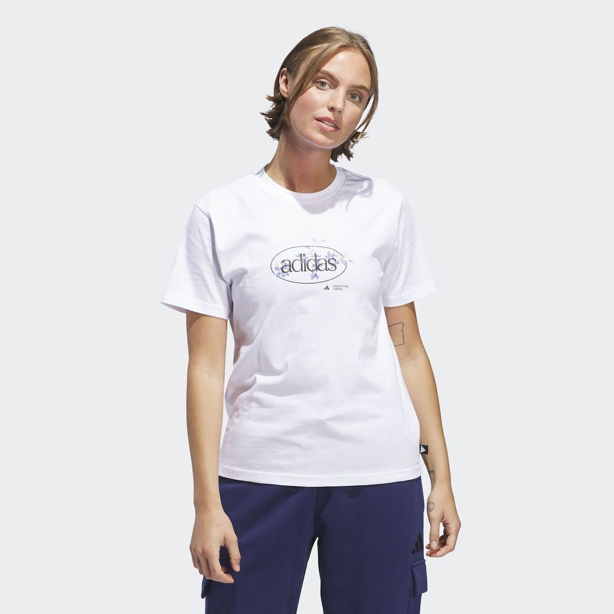ADIDAS W ELEM FLRL TEE (JI9432)