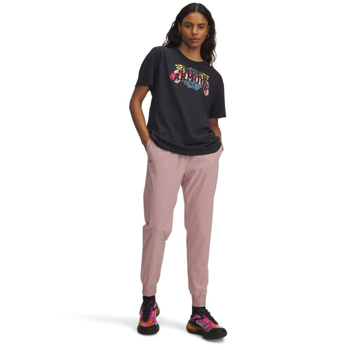 UNDER ARMOUR RIVAL HI RISE WOVEN PANT (1382727-673)