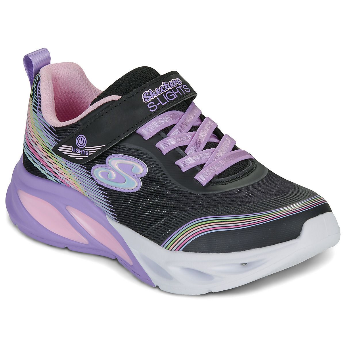 SKECHERS LIGHTED  RAINBOW BEAM (303709L-BKMT)