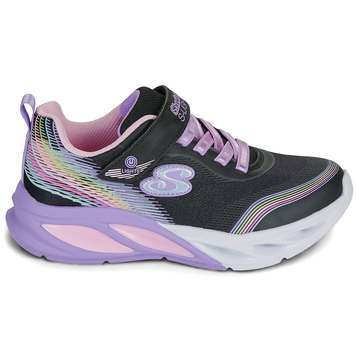 SKECHERS LIGHTED  RAINBOW BEAM (303709L-BKMT)