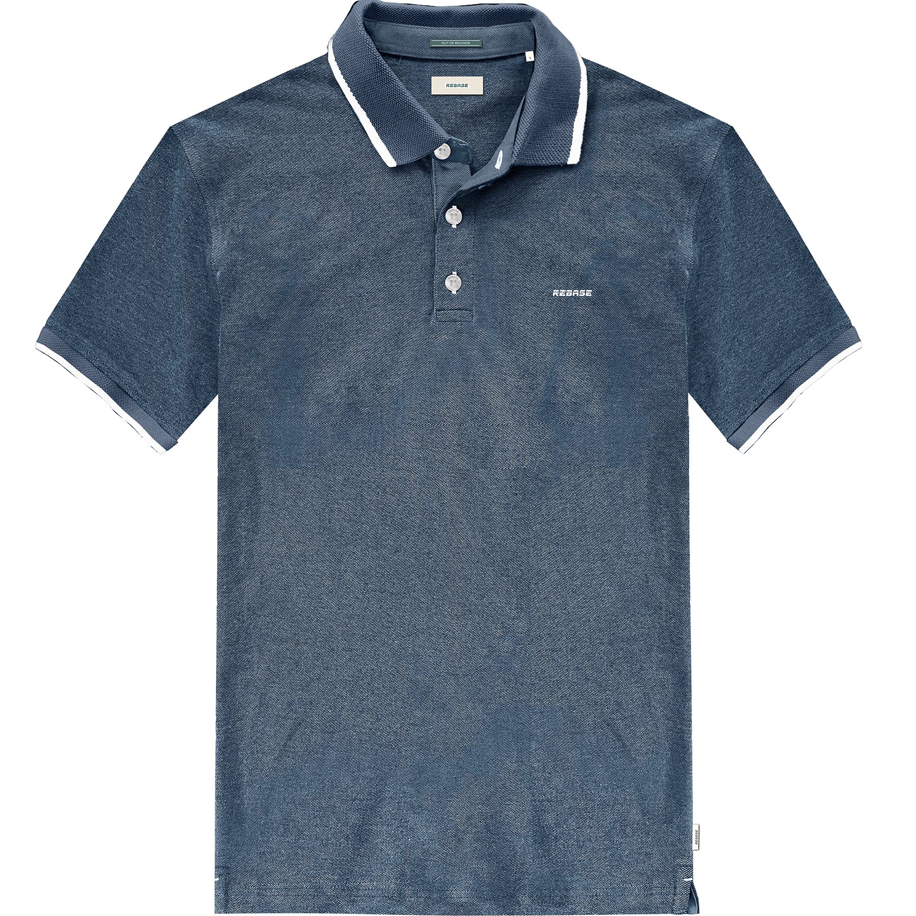 REBASE POLO T-SHIRT  (231-RPS 290 INDIGO MELANZE)