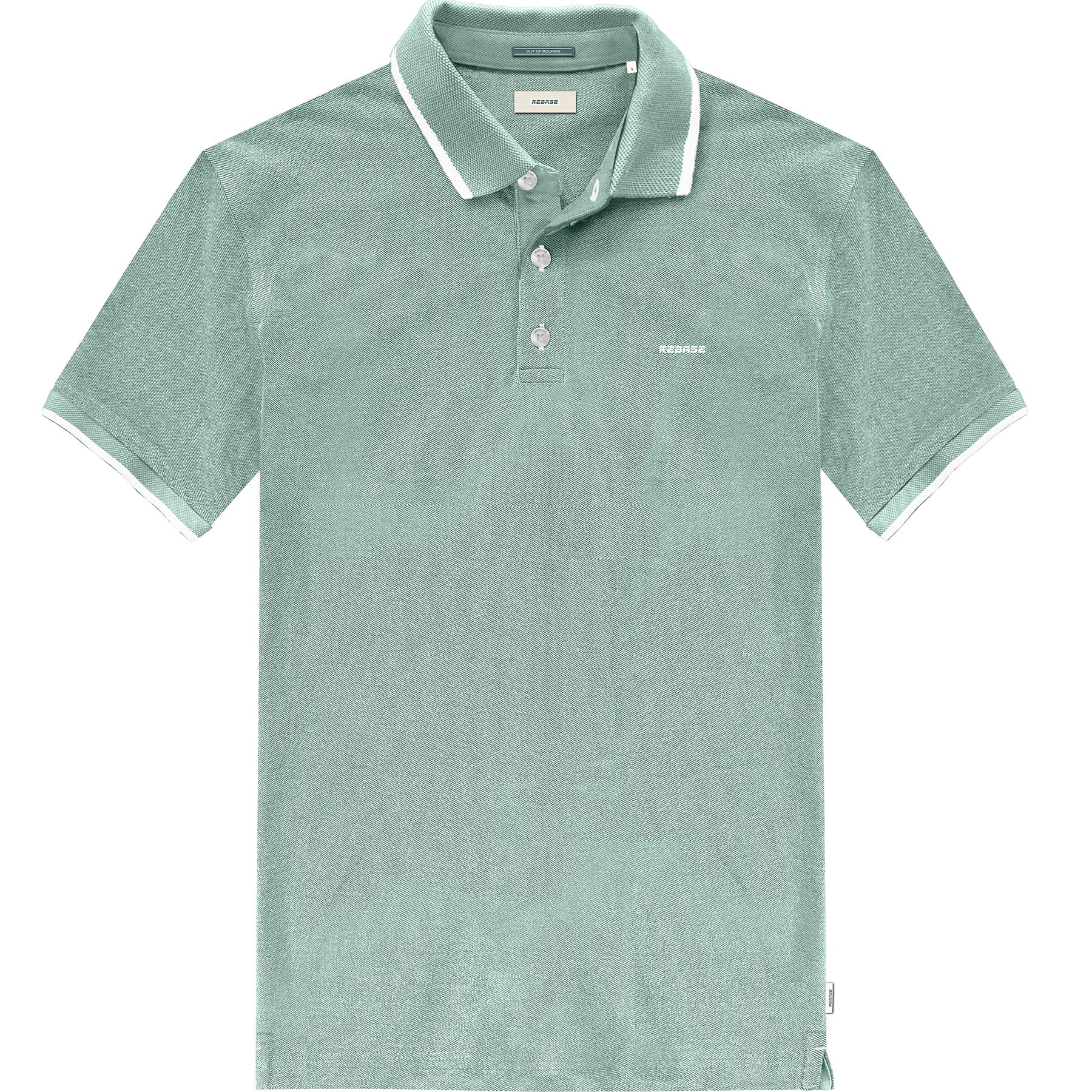 REBASE POLO T-SHIRT  (231-RPS 290 MINT MELANZE)