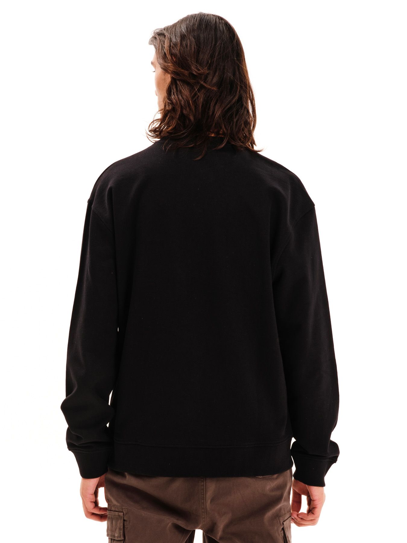 EMERSON classic crew neck HOODIE (252.EM20.97 BLACK)