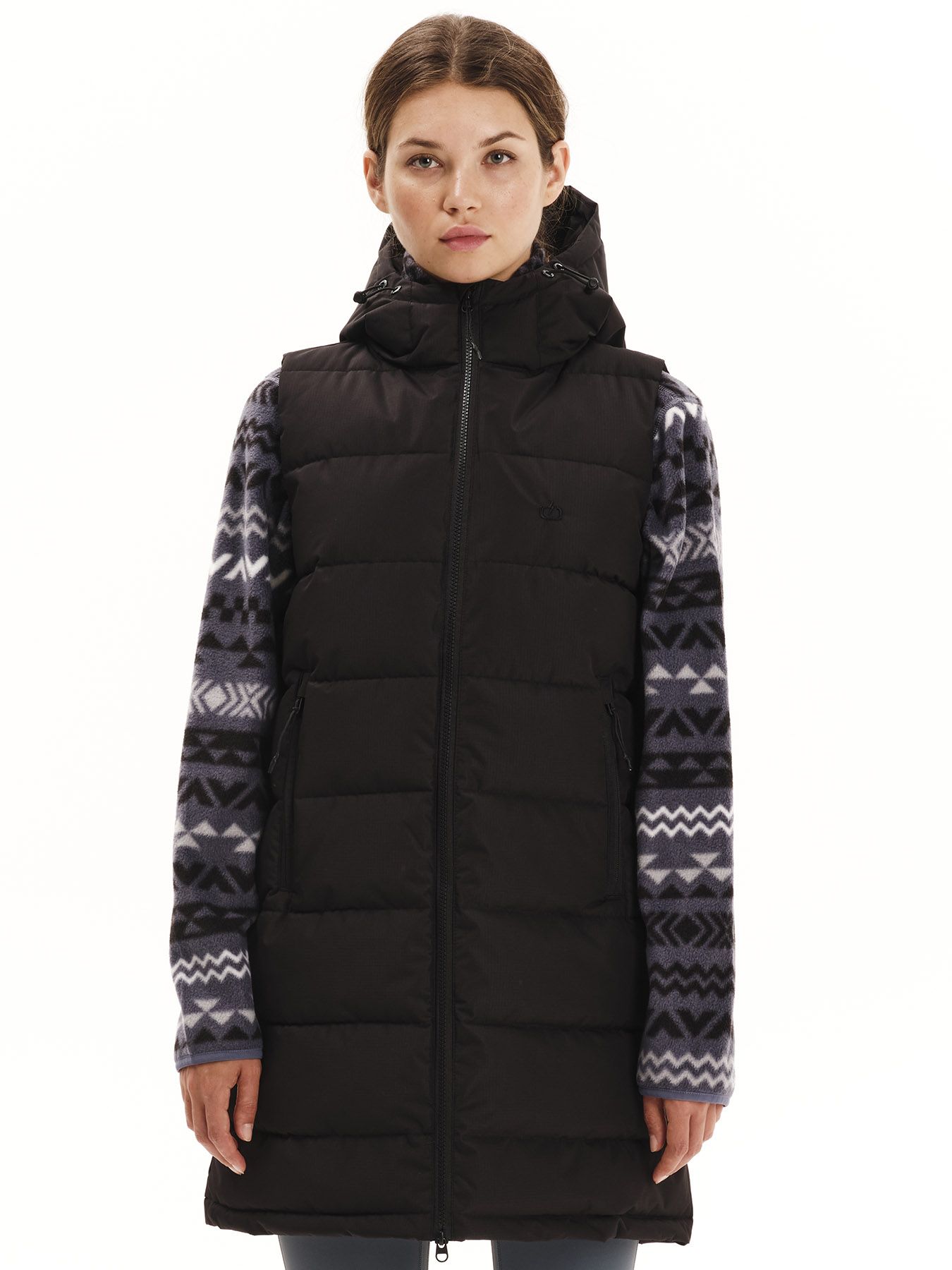 EMERSON WMNS PUFFER VEST LONG JACKET (252.EW10.93-BLACK)