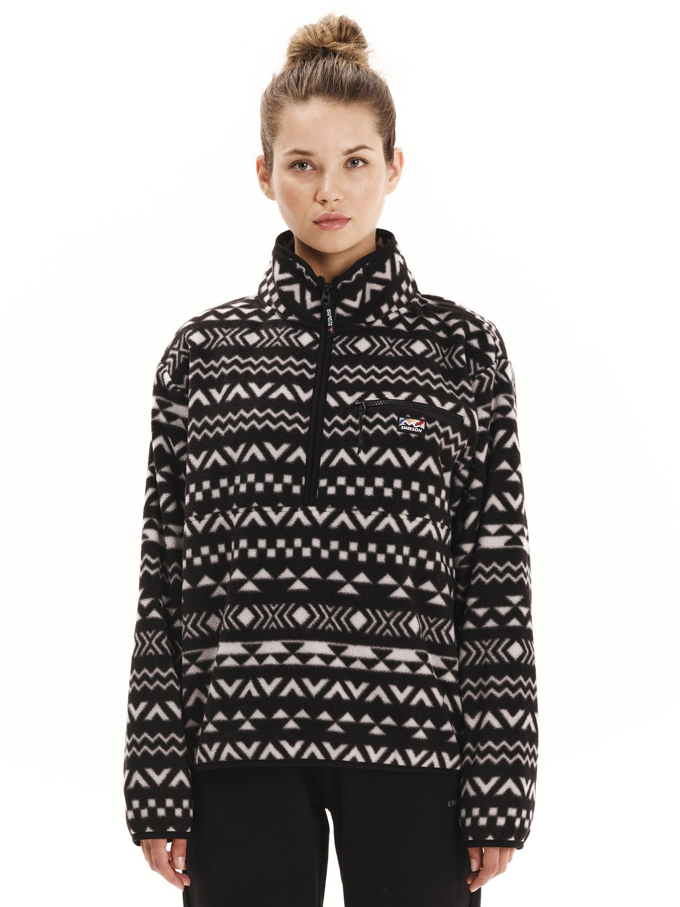 EMERSON WMNS HALF ZIP FLEECE (252.EW28.141-PR541 BLACK)