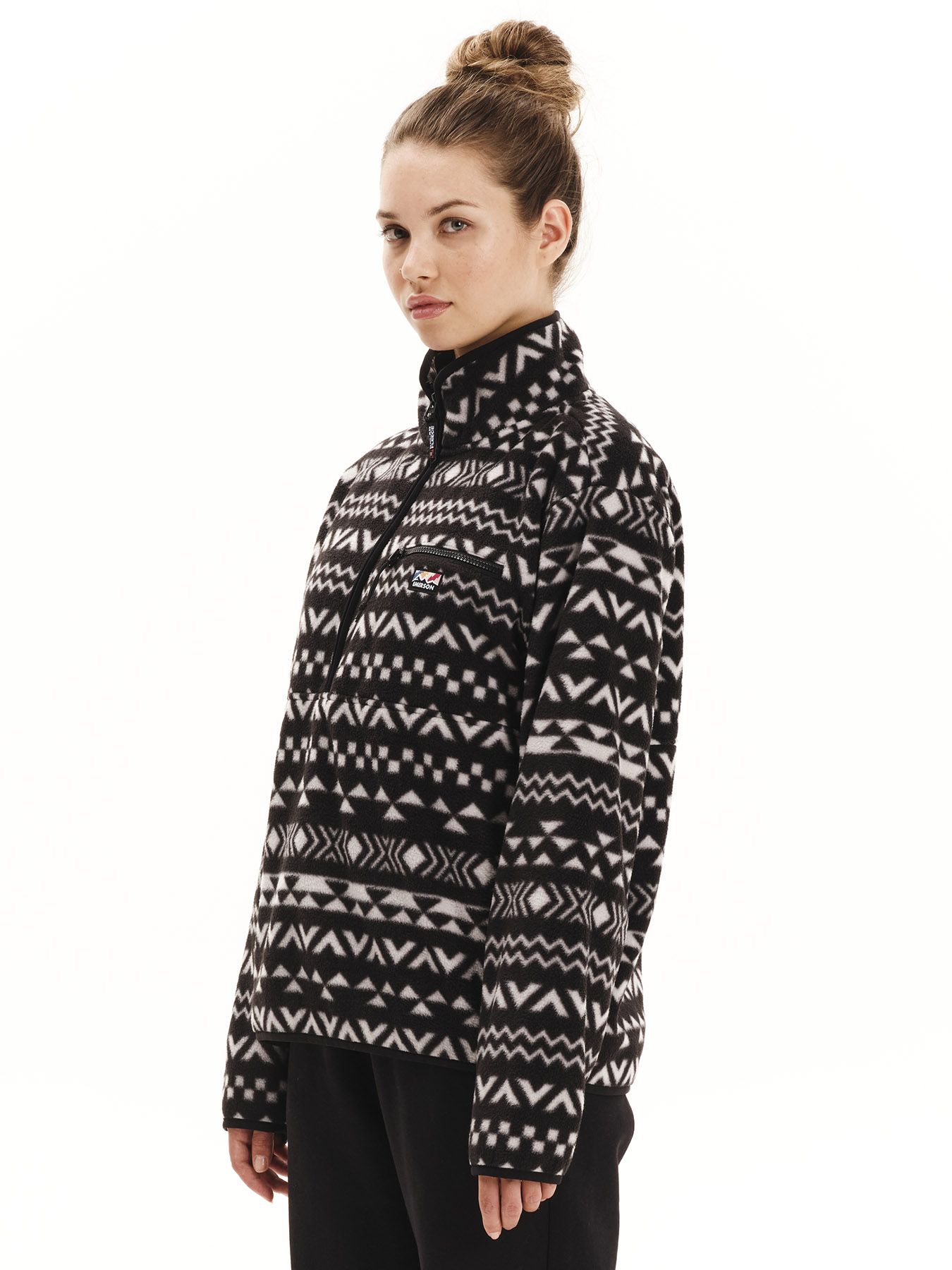 EMERSON WMNS HALF ZIP FLEECE (252.EW28.141-PR541 BLACK)