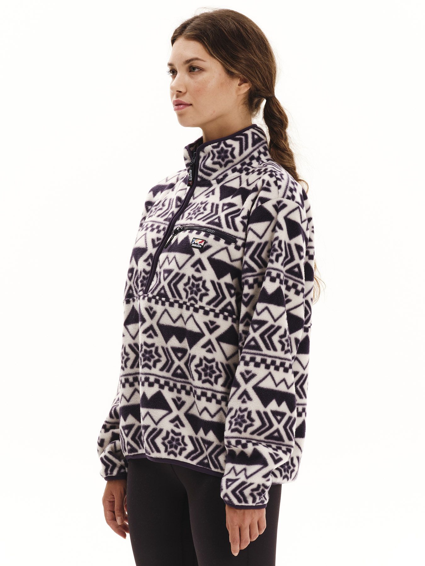 EMERSON WMNS HALF ZIP FLEECE (252.EW28.141-PR547 ECRU)