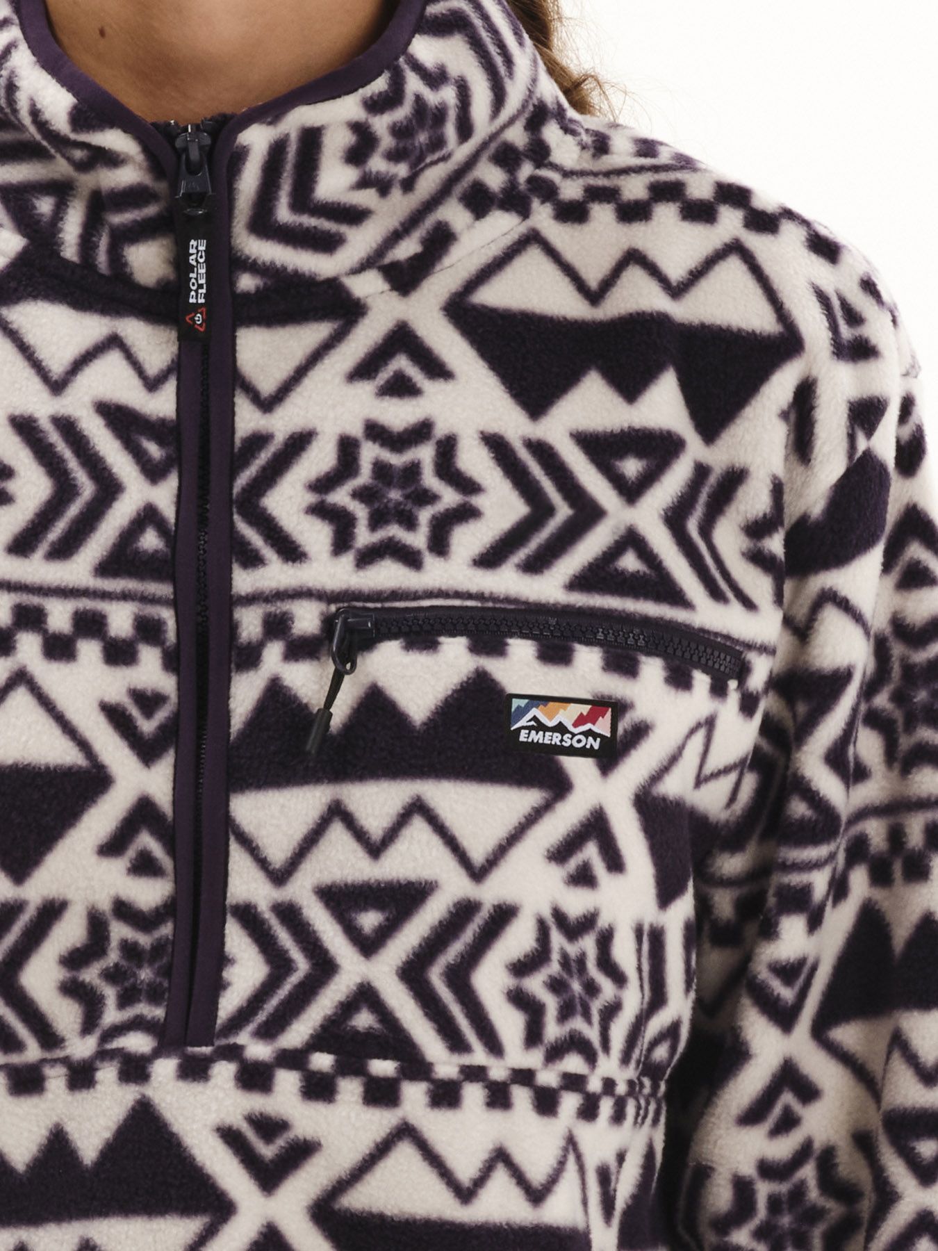 EMERSON WMNS HALF ZIP FLEECE (252.EW28.141-PR547 ECRU)