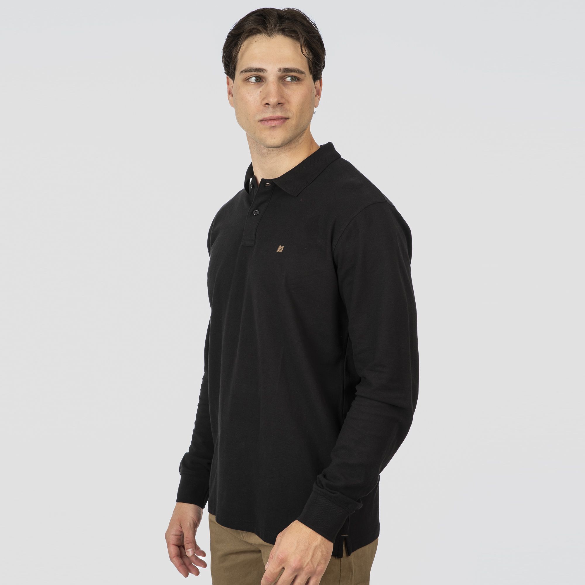 REBASE POLO PIQUET (252-RPS-3055-080 PURE BLACK)