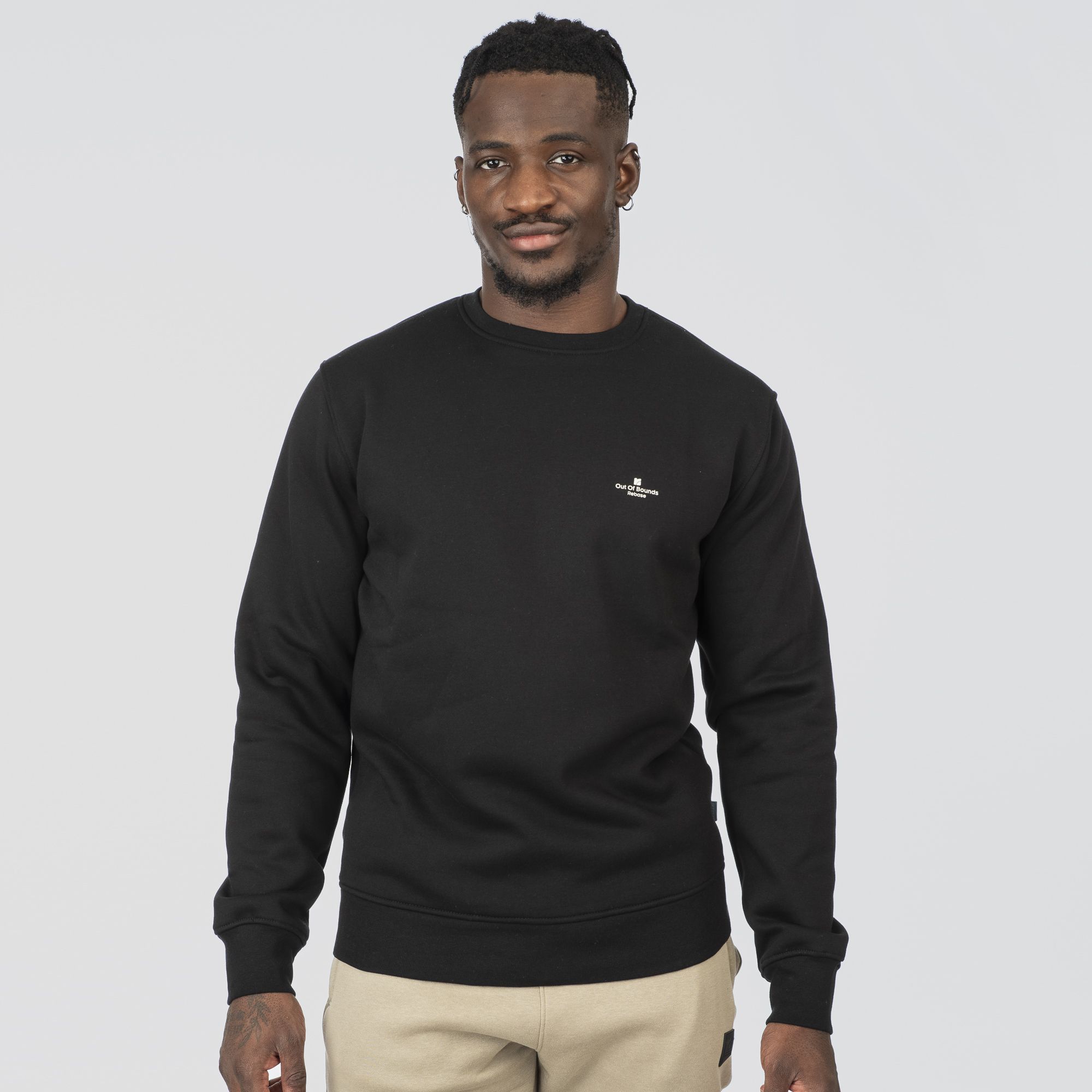 REBASE CREWNECK HOODIE (252-RTOP-1051-080 BLACK)