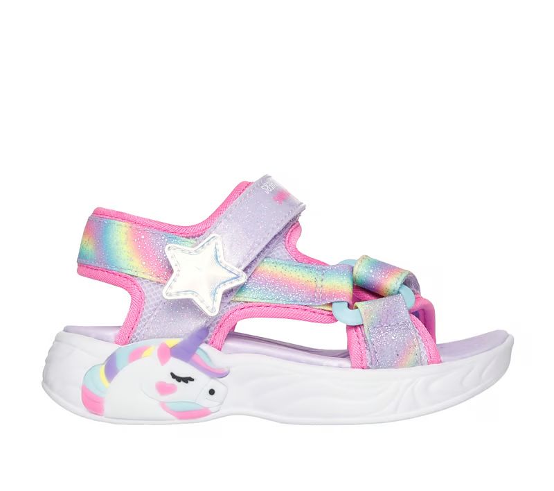 SKECHERS LIGHTED UNICORN SANDAL (303107N-LVMT)