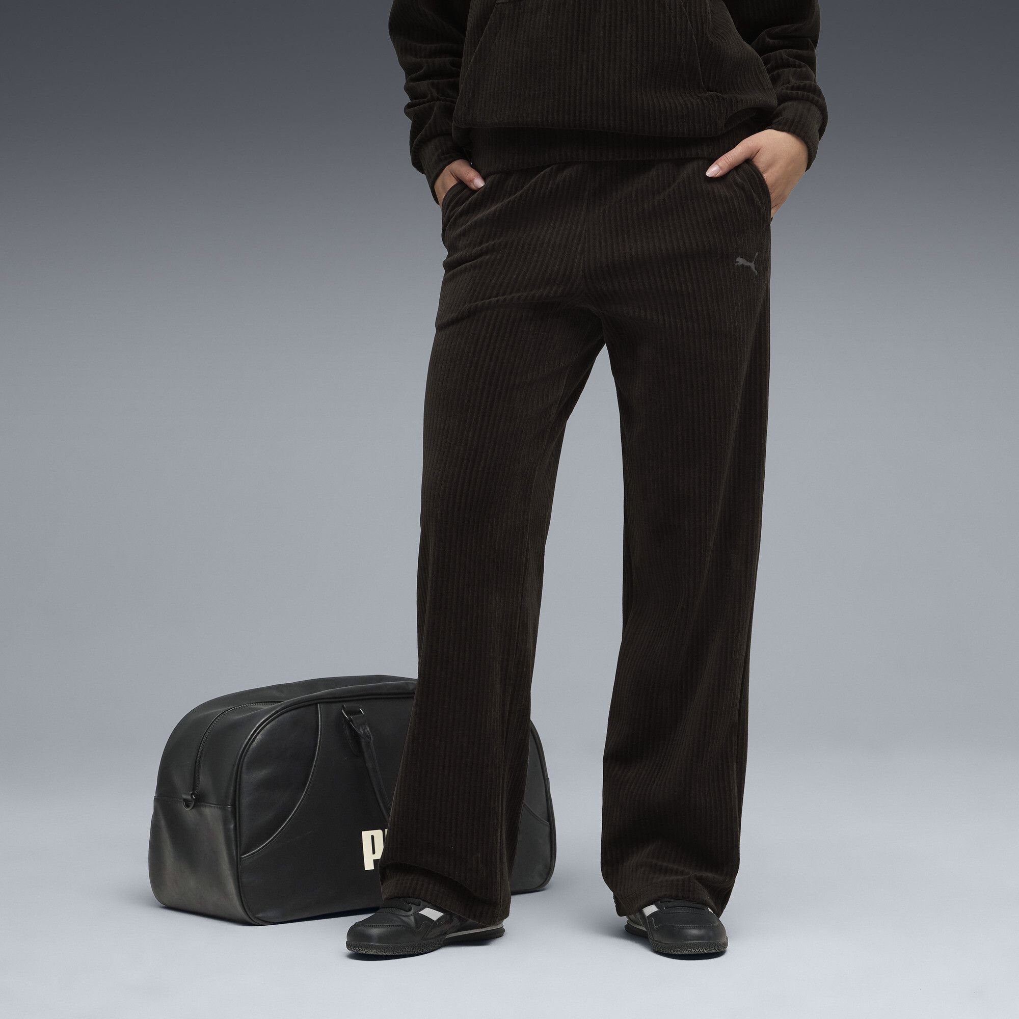 PUMA ESS ELEVATED VELOUR RIB PANT (688108-01)