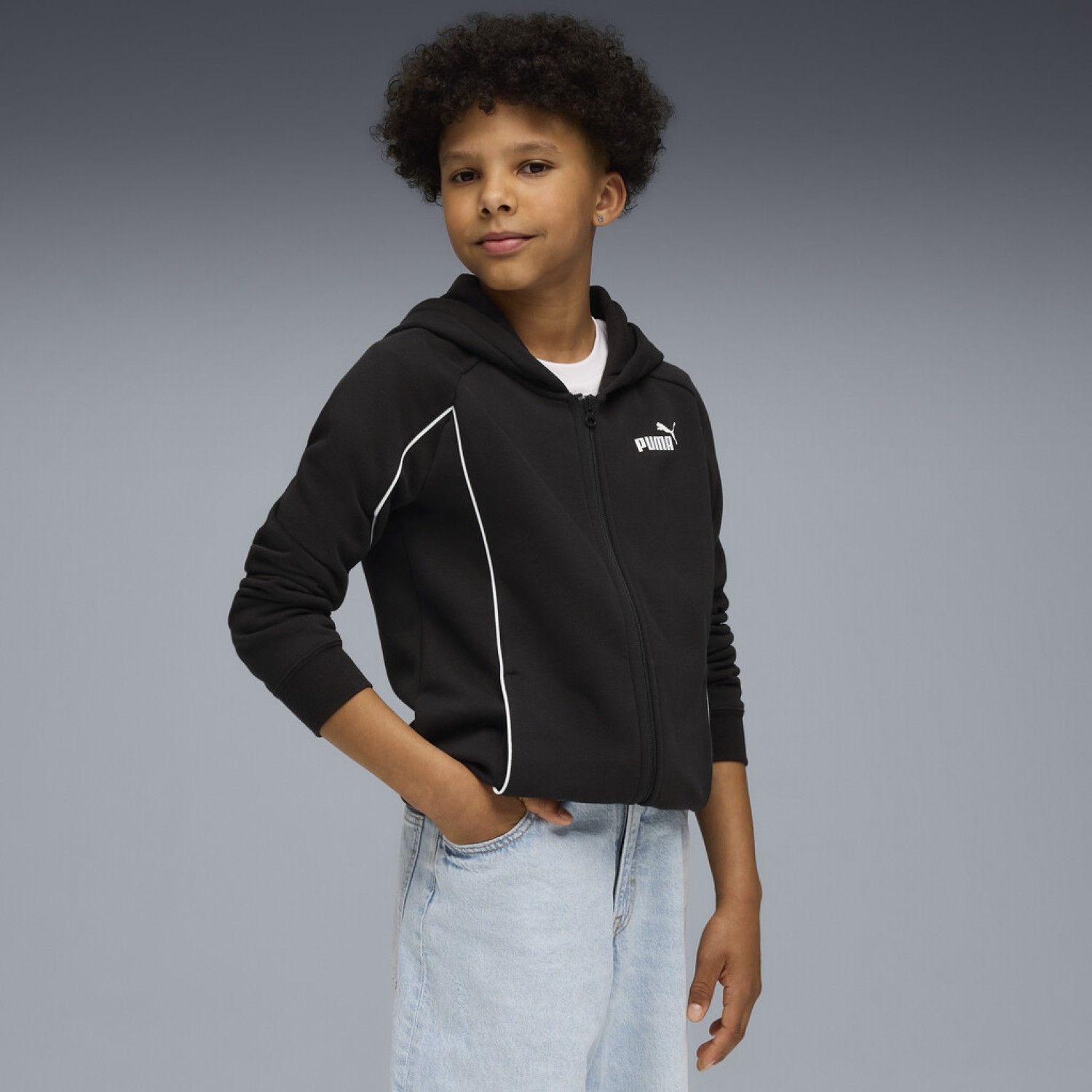 PUMA FZ HOODIE ZAKETA FL BOYS (688858-01)