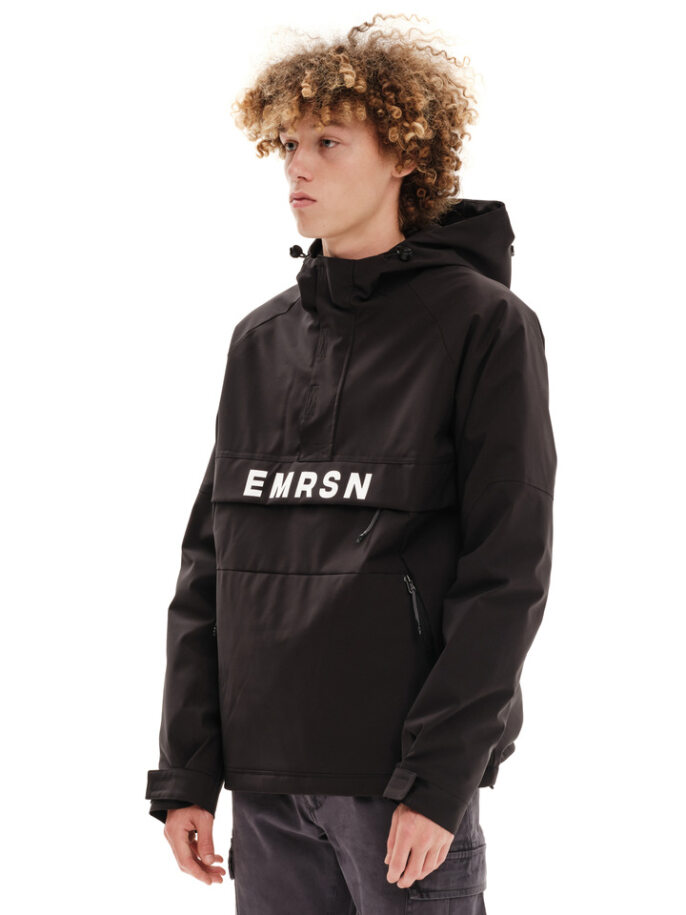 EMERSON HOODED PULLOVER JACKET (232.EM10.61- BLACK)