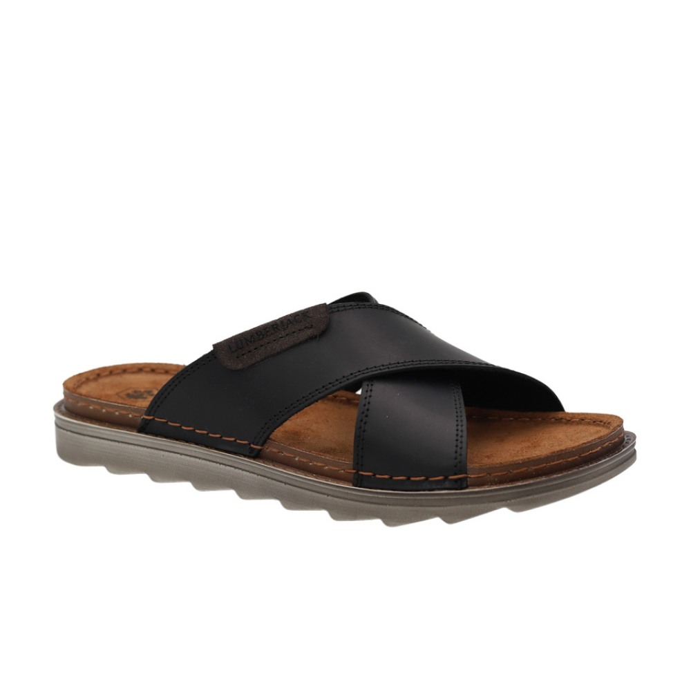 LUMBERJACK ASHER SLIPPER (SMD8806-004-H01 CBOO1 BLACK)