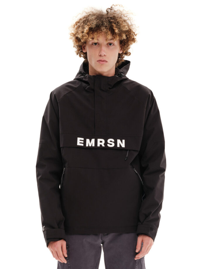 EMERSON HOODED PULLOVER JACKET (232.EM10.61- BLACK)