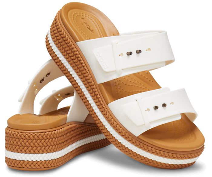 CROCS BROOKLYN WOVEN BUCKLE (209978-0WV) CHALK