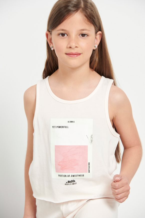 BODYTALK SMUDGED CROPPED TEE GIRLS (1231-702321-00214)