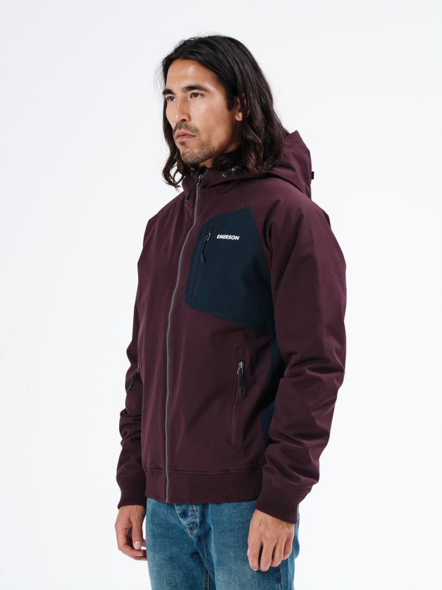 EMERSON RIBBED JACKET (212.EM10.32- K9 BORDOUX/NAVY)