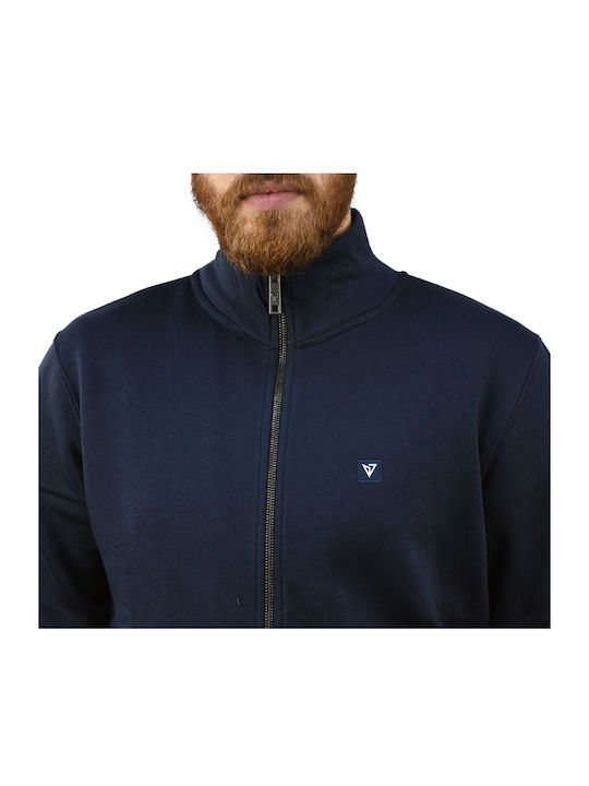 MAGNETIC NORTH ZIPPER MOCK NECK (50013-NAVY BLUE)