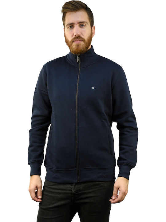 MAGNETIC NORTH ZIPPER MOCK NECK (50013-NAVY BLUE)