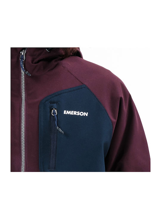 EMERSON RIBBED JACKET (212.EM10.32- K9 BORDOUX/NAVY)