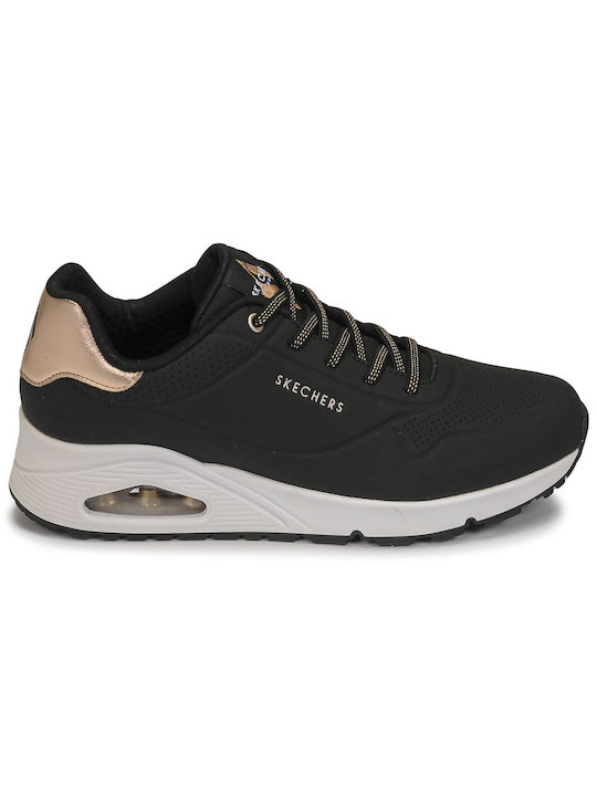 SKECHERS UNO SHIMMER AWAY (155196-BLK)