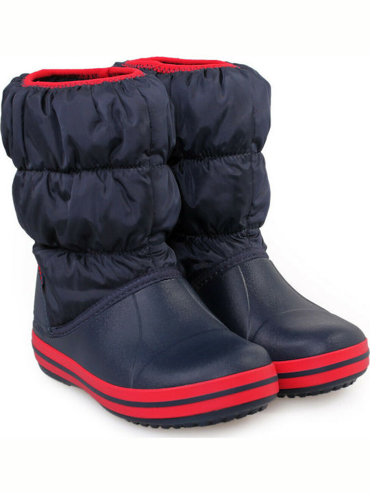 CROCS WINTER PUFF BOOT (14613-485) NAVY/RED