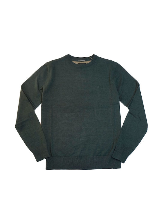 REBASE Round Neck Knit (232.RKNIT-076-PETROL MELANZE)