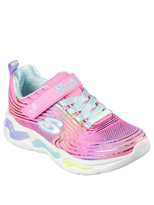 SKECHERS WAVY BEAMS LIGHTS (302338L-PKMT)