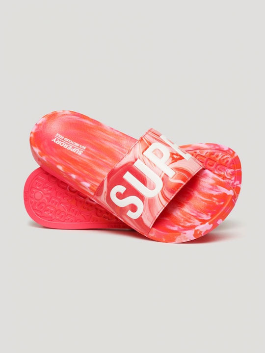 SUPERDRY MARBLE VEGAN POOL SLIDE (WF310218A-2JP)