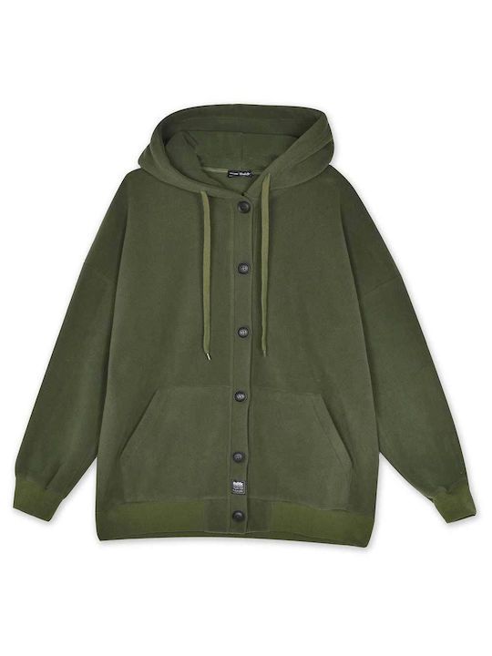 BODYTALK BUTTON DOWN HOODIE (1242-923029-00657)