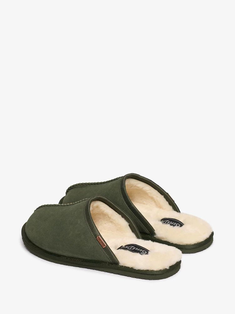 SUPERDRY FAUX SUEDE MULE SLIPPER (MF110279A-1KM)