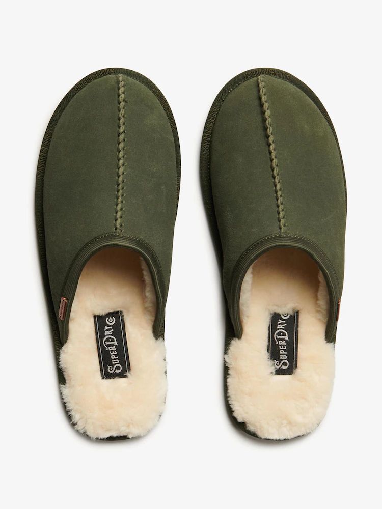 SUPERDRY FAUX SUEDE MULE SLIPPER (MF110279A-1KM)