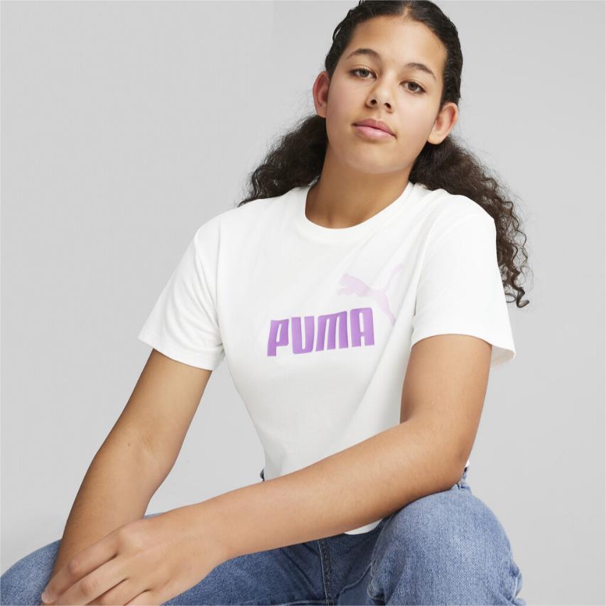 PUMA GIRLS LOGO CROP TEE (845346-73)