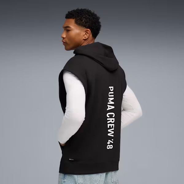 PUMA GRAPHIC FT SLEEVLESS HOODIE (527839-01)