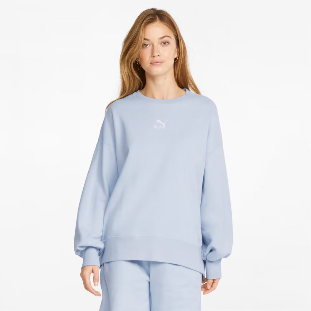 PUMA ESS LOGO OVERSIZED CREW FL HOODIE (685400-34)