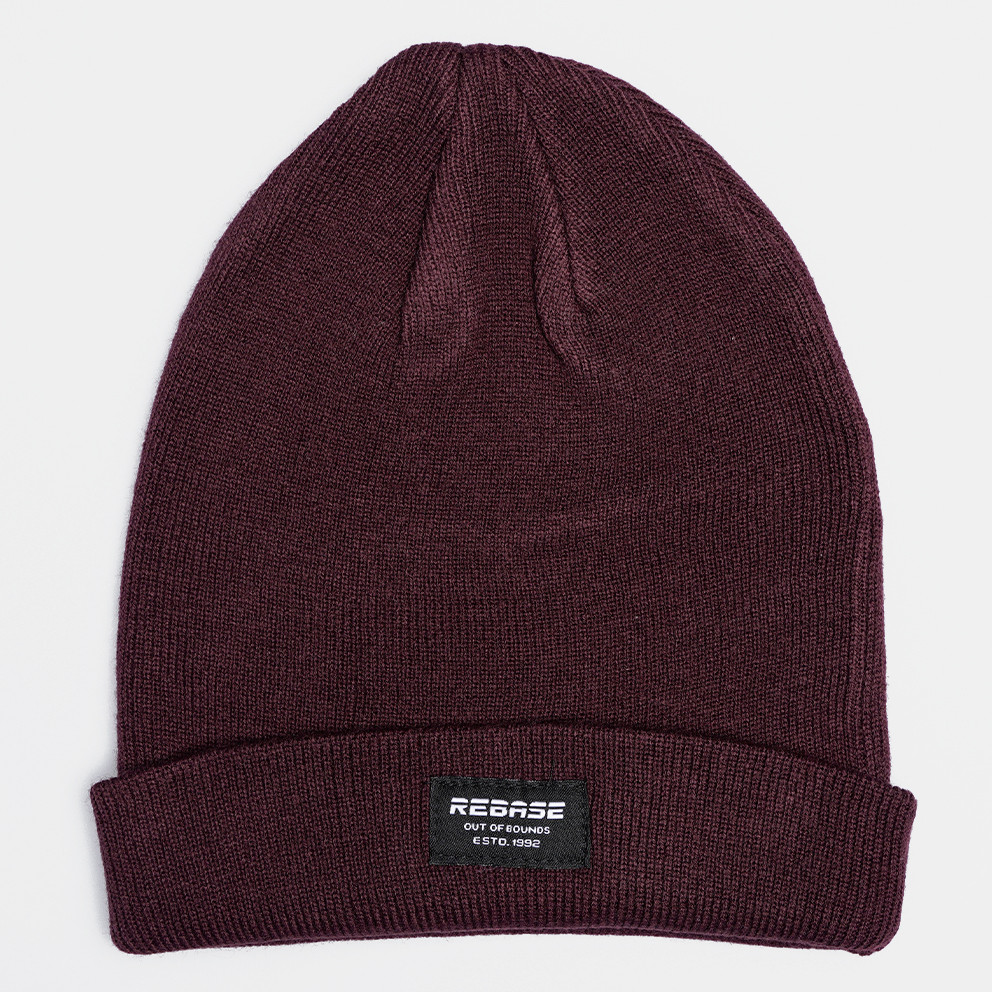 REBASE KNITTED  BEANIE (RMHT-12 BURGUNDY)