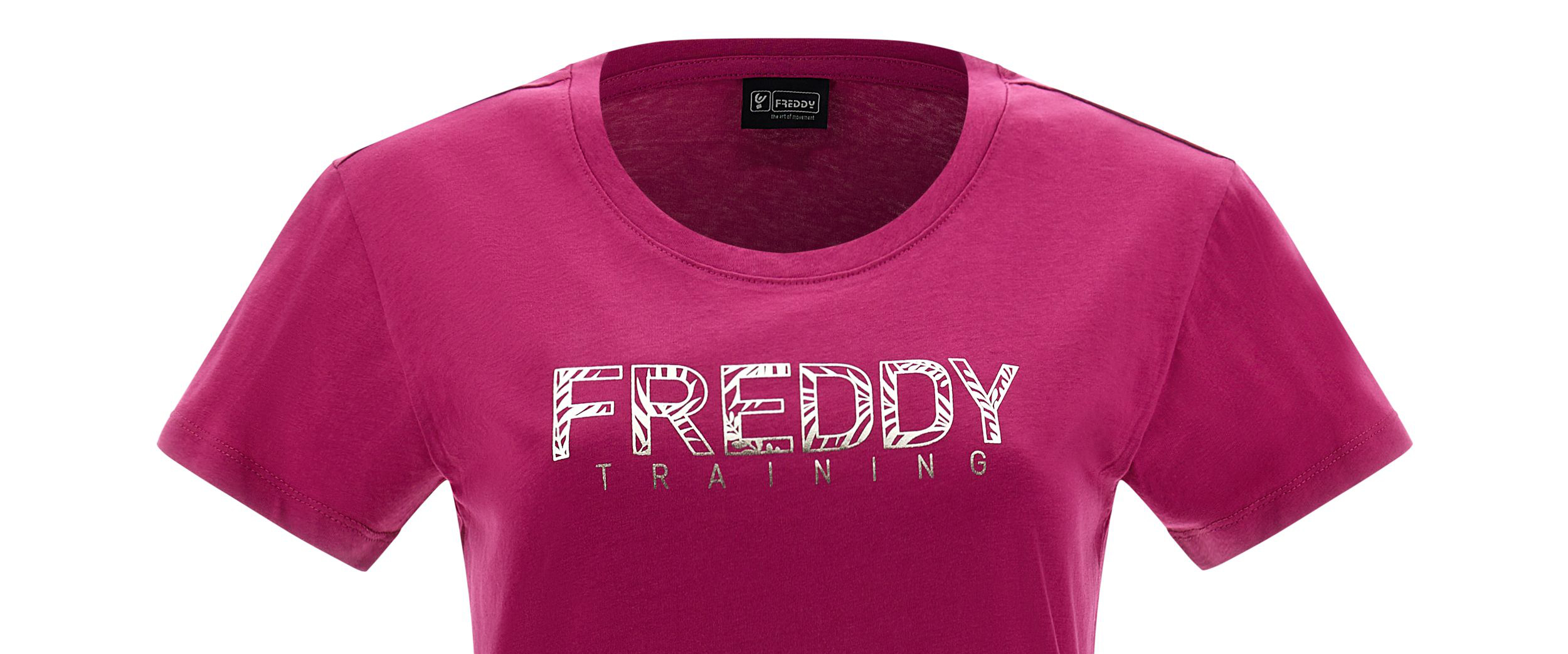FREDDY Jersey t-shirt with a light gold foliage print  (S3WTRT1-F104) FOUXIA